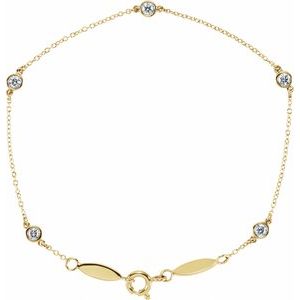 Diamond Bezel-Set Five-Station Bracelet