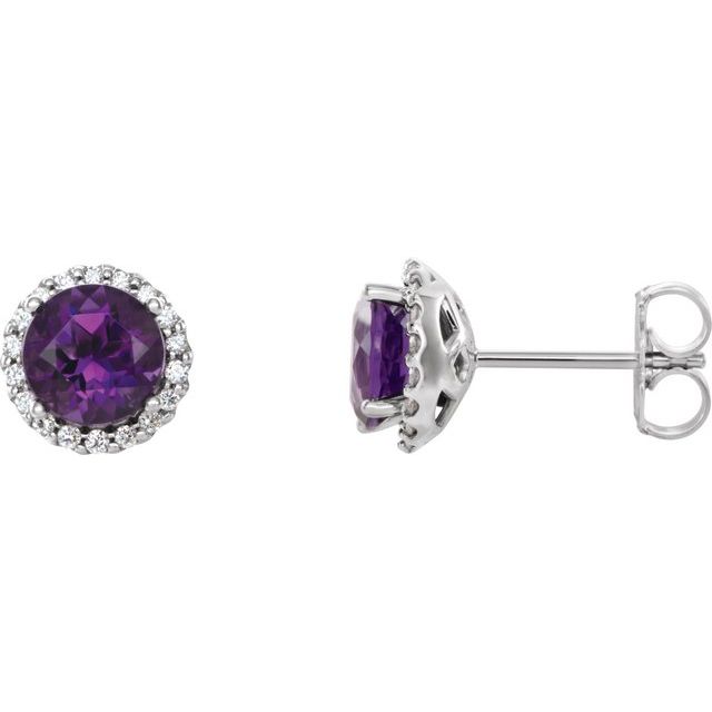 14K White Gold|Natural Blue Sapphire|4 mm