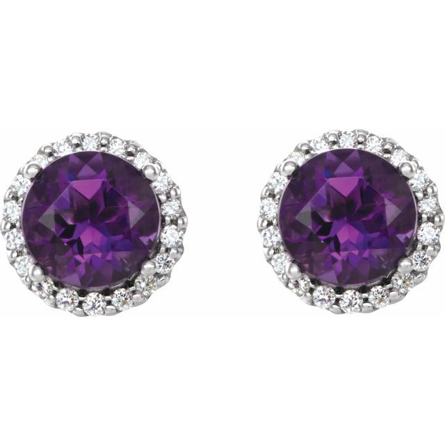 14K White Gold|Natural Blue Sapphire|4 mm