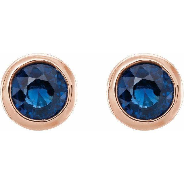 14k-rose-gold-lab-grown-blue-sapphire-bezel-set-earrings
