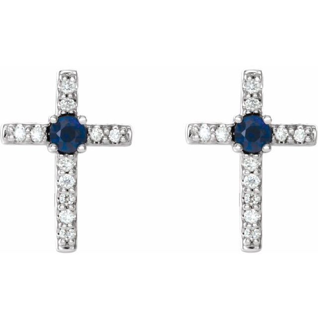 sterling-silver-natural-blue-sapphire-&-.05-ctw-natural-diamond-cross-earrings