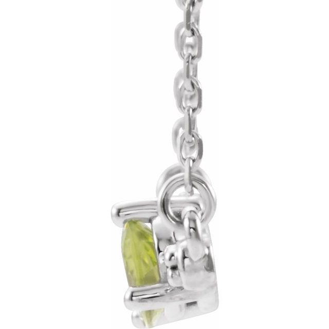 sterling-silver-natural-peridot-&-1/10-ctw-natural-diamond-18"-necklace
