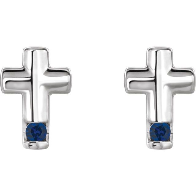 sterling-silver-natural-blue-sapphire-cross-earrings