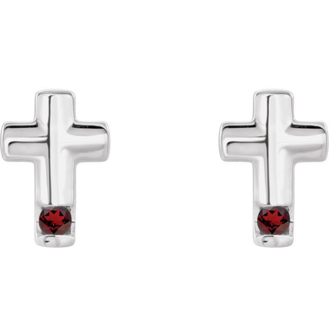 sterling-silver-natural-mozambique-garnet-cross-earrings