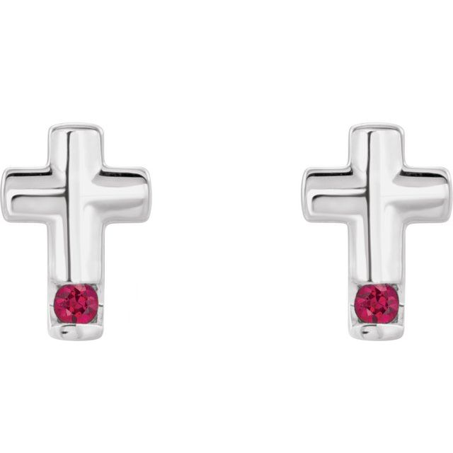 sterling-silver-natural-ruby-cross-earrings