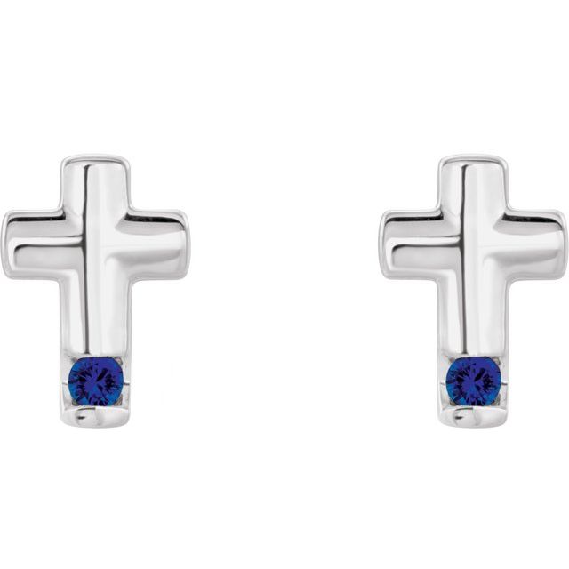 sterling-silver-natural-blue-sapphire-cross-earrings