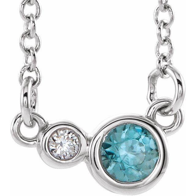 14k-white-natural-blue-zircon-&-.02-ctw-natural-diamond-16"-necklace