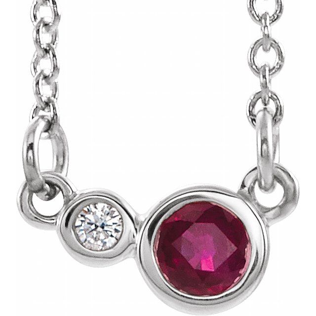 14k-white-natural-ruby-&-.02-ctw-natural-diamond-16"-necklace