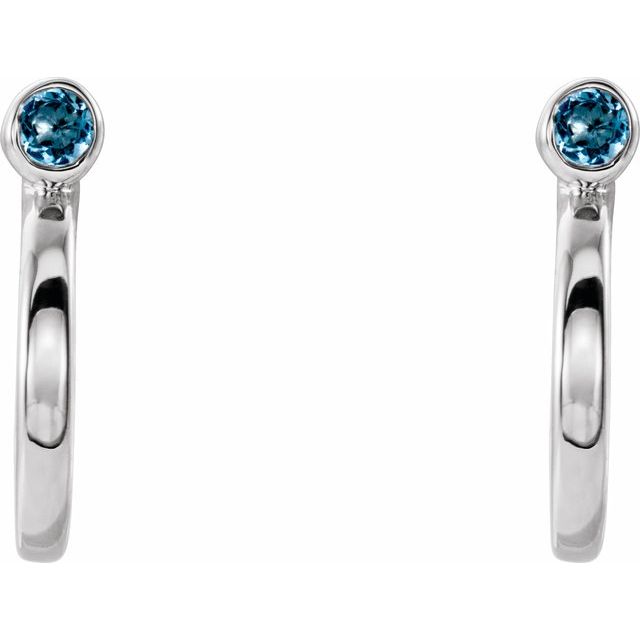 14k-white--natural-aquamarine-huggie-j-hoop-earring