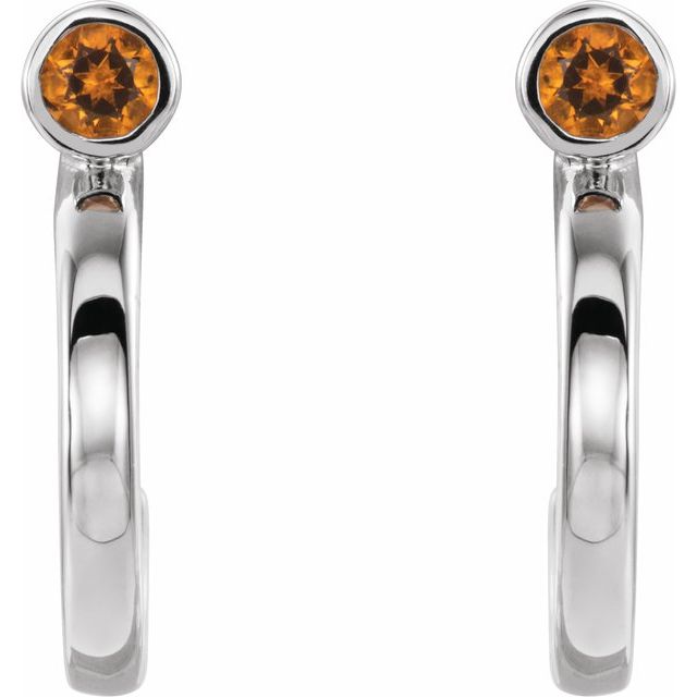 14k-white--natural-citrine-huggie-j-hoop-earring