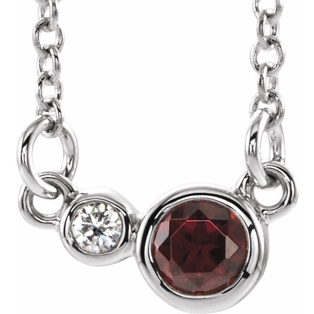 14k-white-natural-mozambique-garnet-&-.02-ctw-natural-diamond-16"-necklace