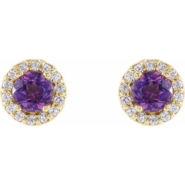 14K White Gold|Natural Blue Sapphire|4 mm