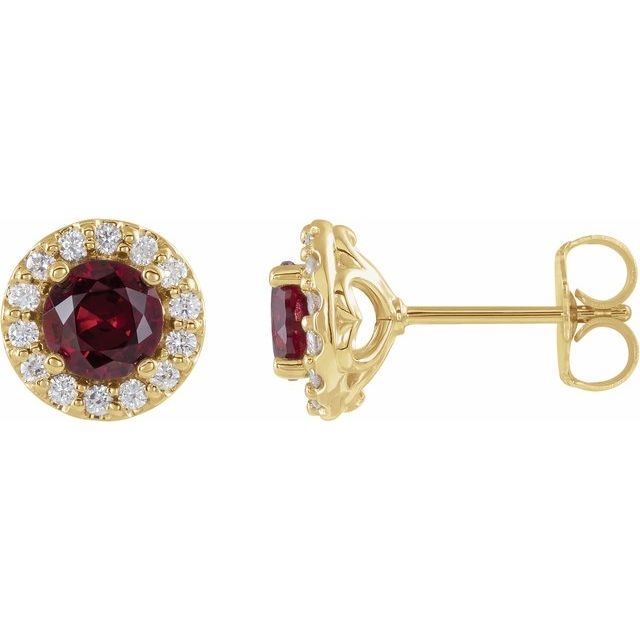 14K Yellow Gold|Natural Emerald|4 mm