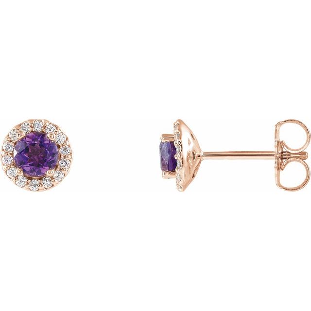 14K White Gold|Natural Blue Sapphire|4 mm