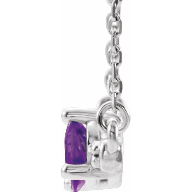 14k-white-natural-amethyst-&-1/10-ctw-natural-diamond-18"-necklace