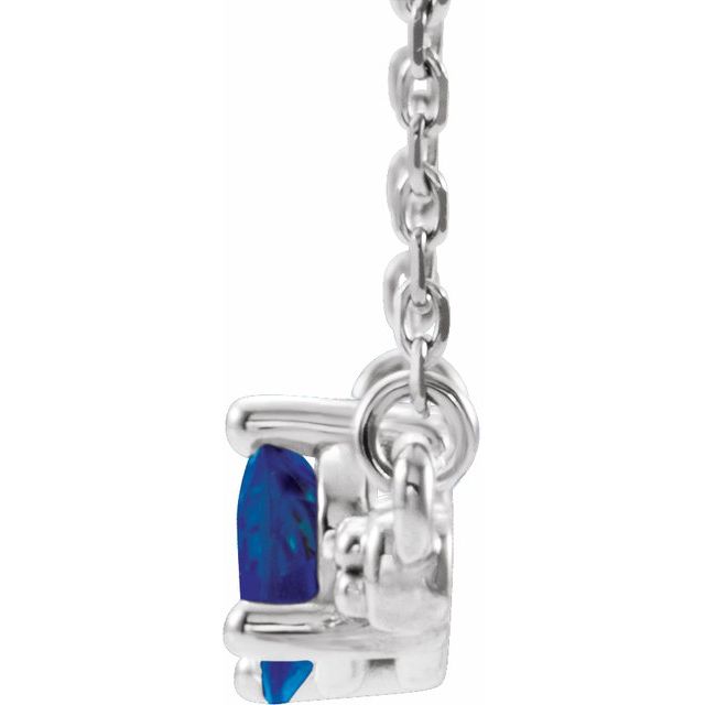 sterling-silver-lab-grown-blue-sapphire-&-1/10-ctw-natural-diamond-16"-necklace
