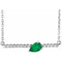 14k-white-lab-grown-emerald-&-1/10-ctw-natural-diamond-18"-necklace