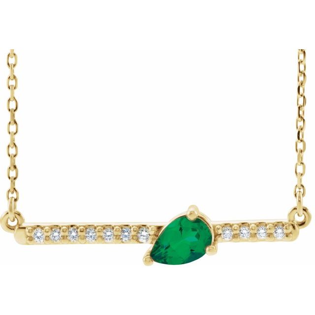 14k-yellow-natural-emerald-&-1/10-ctw-natural-diamond-18"-necklace