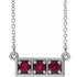 14k-white-natural-ruby-three-stone-bar-16-18"-necklace
