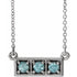 14k-white-natural-blue-zircon-three-stone-bar-16-18"-necklace