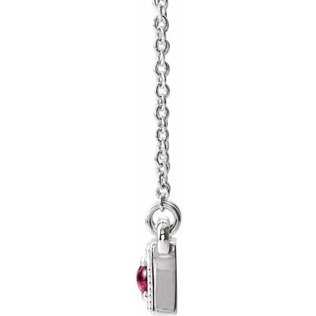 14k-white-natural-pink-tourmaline-three-stone-bar-16-18"-necklace