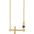 14k-yellow-natural-amethyst-sideways-cross-16-18"-necklace