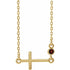 14k-yellow-natural-mozambique-garnet-sideways-cross-16-18"-necklace