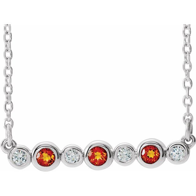 14k-white-natural-citrine-&-.08-ctw-natural-diamond-bezel-set-16-18"-necklace