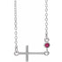 14k-white-lab-grown-ruby-sideways-cross-16-18"-necklace