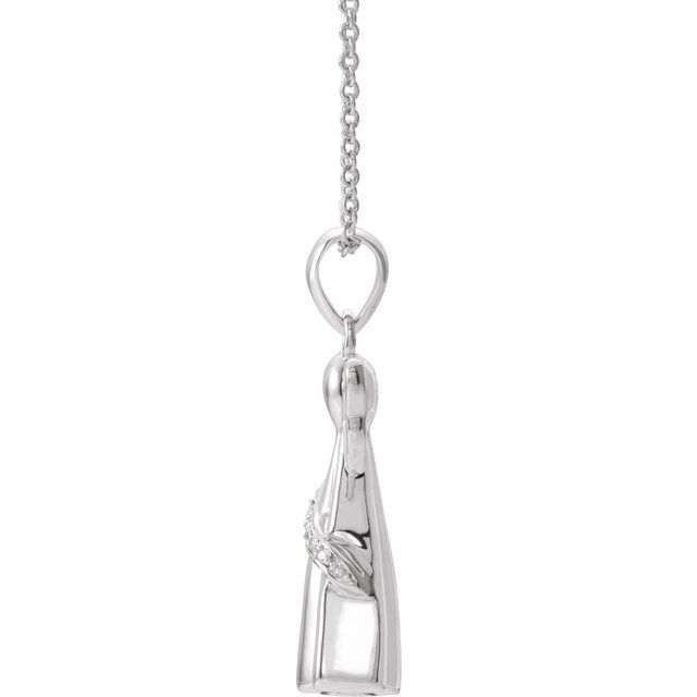 sterling-silver-imitation-white-cubic-zirconia-angel-ash-holder-18"-necklace