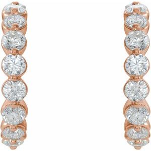 1 3/8 ct Diamond Accented Hoop Earrings