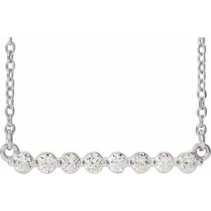 Diamond Accented Bar Necklace