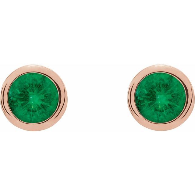 14k-rose-gold-lab-grown-emerald-bezel-set-earrings