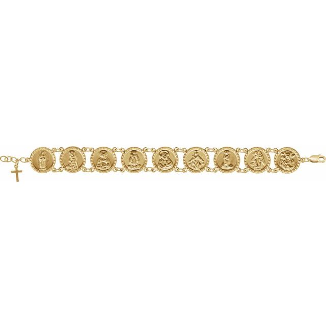 14k-yellow-traditional-saints-bracelet™