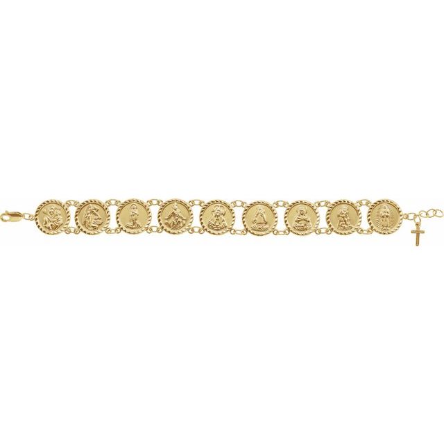 14k-yellow-traditional-saints-bracelet™