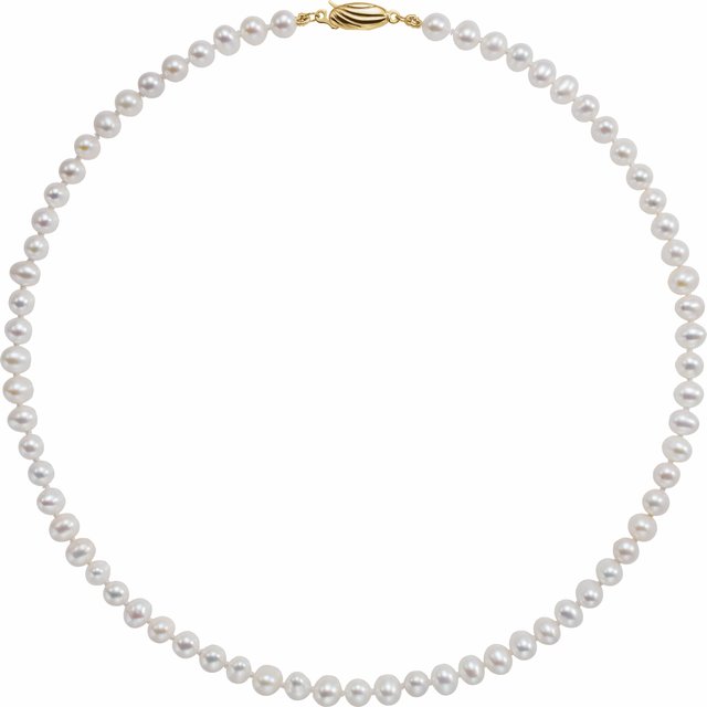 14k-yellow-panache®-cultured-white-freshwater-pearl-16"-necklace