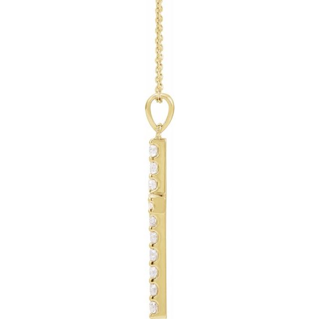 14k-yellow-1-ctw-lab-grown-diamond-cross-18"-necklace