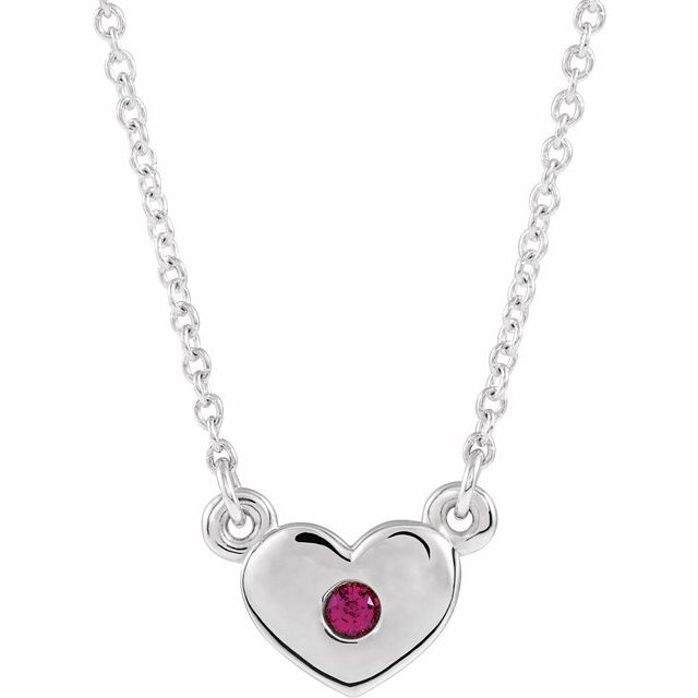 14k-white-lab-grown-ruby-heart-16"-necklace