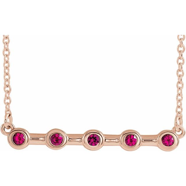 14k-rose-natural-ruby-bezel-set-bar-18"-necklace