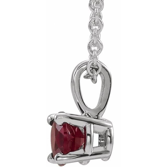sterling-silver--imitation-ruby-16-18"-necklace