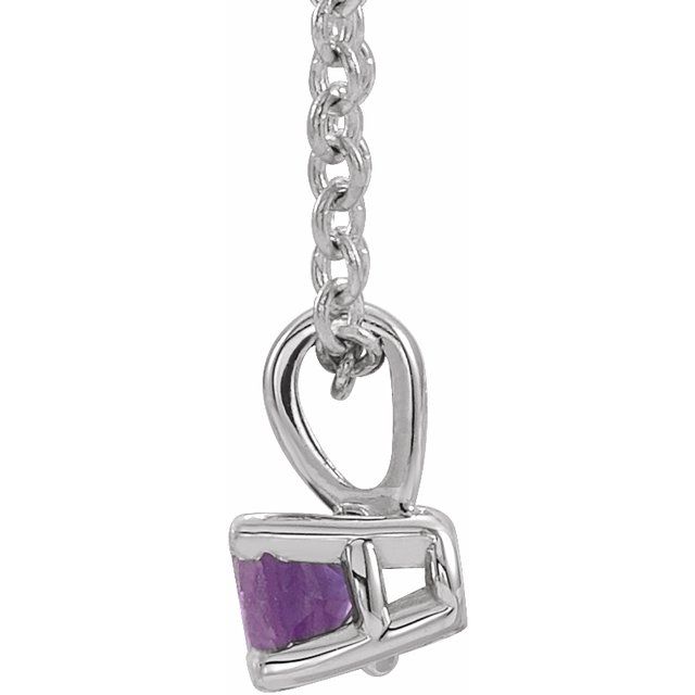 sterling-silver--imitation-amethyst-16-18"-necklace