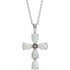 14k-white-natural-white-opal-cabochon-cross-16-18"-necklace