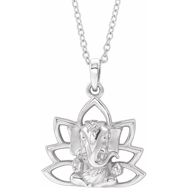 14k-white-ganesha-16-18"-necklace