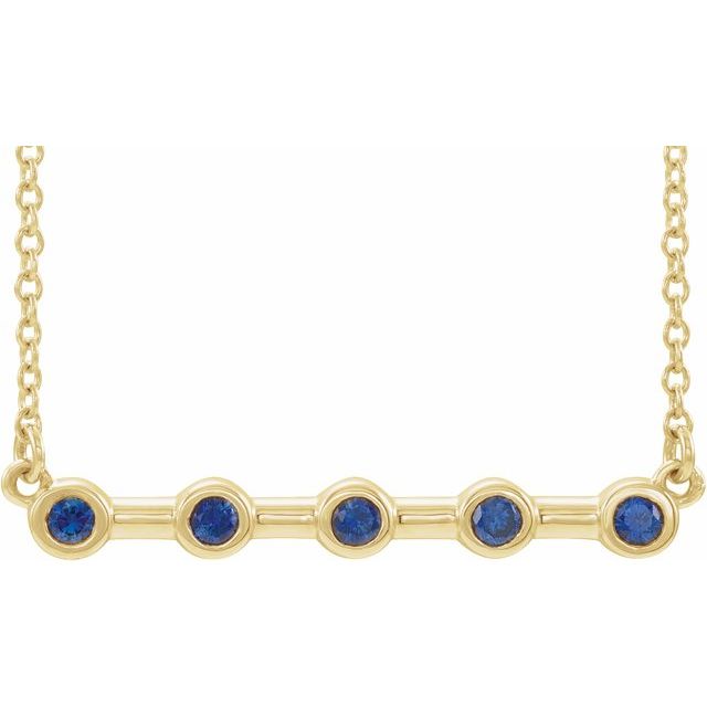 14k-yellow-lab-grown-blue-sapphire-bezel-set-bar-18"-necklace