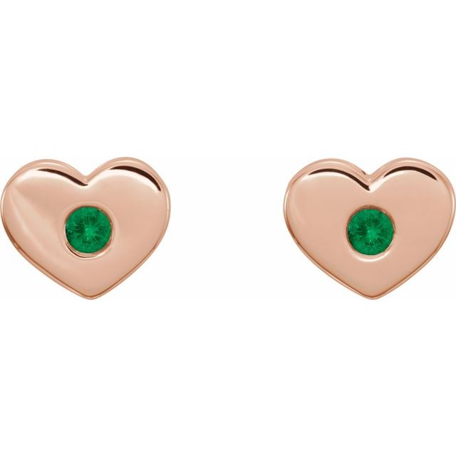 14k-rose-gold-lab-grown-emerald-heart-earrings