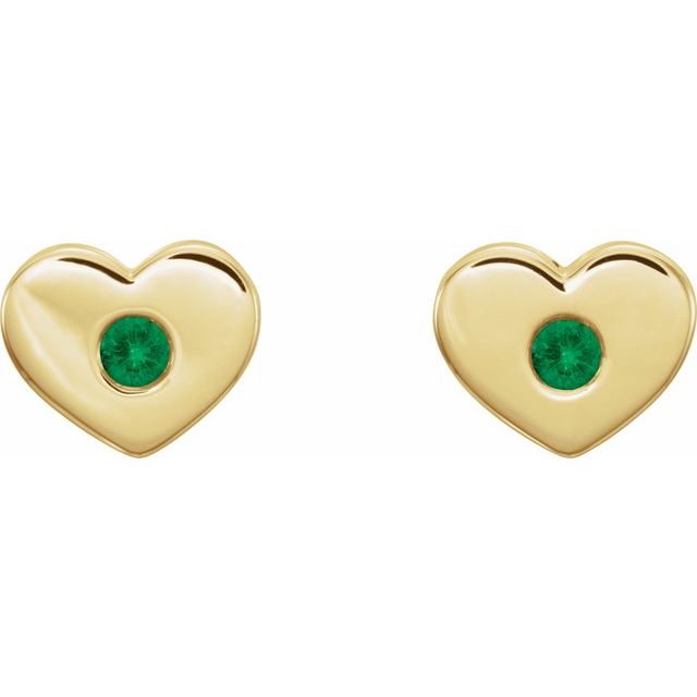 14k-yellow-gold-lab-grown-emerald-heart-earrings