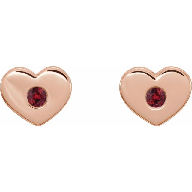 14k-rose-gold-lab-grown-ruby-heart-earrings