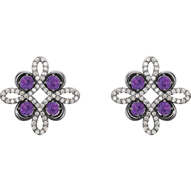 14k-white-natural-alexandrite-&-1/4-ctw-natural-diamond-earrings