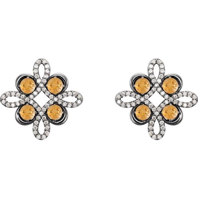 14k-white-natural-citrine-&-1/4-ctw-natural-diamond-earrings