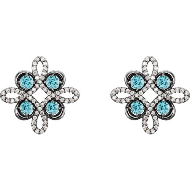 14k-white-natural-blue-zircon-&-1/4-ctw-natural-diamond-earrings